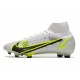 Nike Mercurial Superfly 8 Elite FG Bianco Nero Metallic Argento Volt