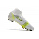 Nike Mercurial Superfly 8 Elite FG Bianco Nero Metallic Argento Volt