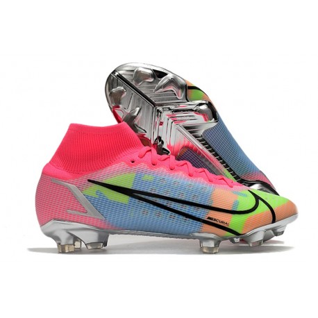 Nike Mercurial Superfly 8 Elite FG Scarpe Rosa Blu Giallo