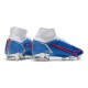 Nike Mercurial Superfly VIII Elite FG Blu Bianco