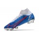 Nike Mercurial Superfly VIII Elite FG Blu Bianco