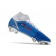 Nike Mercurial Superfly VIII Elite FG Blu Bianco