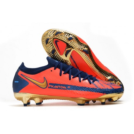 Scarpe 2021 Nike Phantom GT Elite FG Arancio Blu Oro