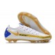 Scarpe 2021 Nike Phantom GT Elite FG Bianco Blu Oro