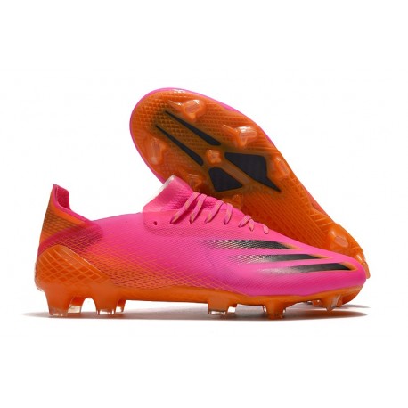 Nuovo adidas X Ghosted.1 FG Rosa Shock Nero Core Arancione Acceso