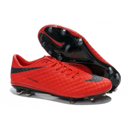 Nike HyperVenom Phantom FG Scarpa da calcio per terreni duri - Uomo Rosso Nero