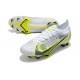 Nike Mercurial Vapor 14 Elite fg Bianco Nero Metallic Argento Volt