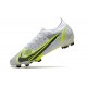 Nike Mercurial Vapor 14 Elite fg Bianco Nero Metallic Argento Volt