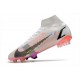 Nike Mercurial Superfly VIII Elite FG Bianco Nero Cremisi Vivace Rosa Blast