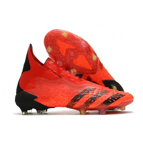 Scarpa Calcio adidas Predator Freak+ FG Rosso Nero Core Rosso Solare