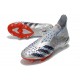 Scarpe adidas Predator Freak+ FG Argento Metallico Nero Core Scarlatto