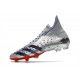 Scarpe adidas Predator Freak+ FG Argento Metallico Nero Core Scarlatto