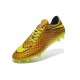 2015 Scarpa da calcio Nike HyperVenom Phantom FG Oro Volt Nero