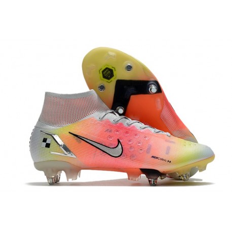 Nike Mercurial Superfly VIII Elite DF SG AC Bianco Argento Metallico Platino Puro