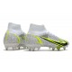 Nike Mercurial Superfly VIII Elite DF SG AC Bianco Nero Metallic Argento Volt