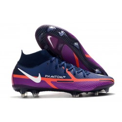 Scarpa Nike Phantom GT2 Elite DF FG College Navy Bianco Viola Vivido