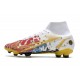 Nike Mercurial Superfly VIII Elite FG Bianco Rosso Blu Oro