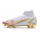 Nike Mercurial Superfly VIII Elite FG Bianco Rosa Oro