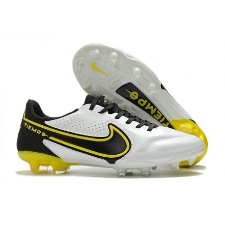 Nike Tiempo Legend 9 Elite FG Canguro Bianco Fumo Scuro Grigio Nero Giallo