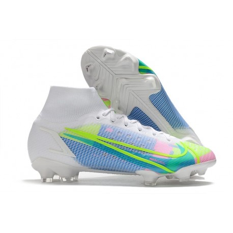 Nike Mercurial Superfly VIII Elite FG Bianco Blu