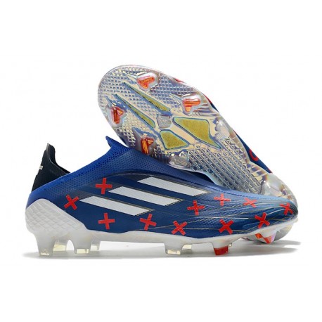 adidas X Speedflow+ FG Scarpa da Calcio 11/11 -Blu Vivace Bianco Rosso Vivido