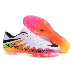 Nuove Scarpa da calcio per terreni duri Nike HyperVenom Phantom FG - Bianco Nero Rosa
