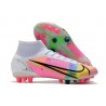 Nike Mercurial Superfly 8 Elite AG Nuovo Bianco Rosa Nero