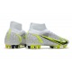 Nike Mercurial Superfly 8 Elite AG Bianco Nero Metallic Argento Volt