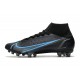 Nike Mercurial Superfly 8 Elite AG Nuovo Nero Grigio Ferro