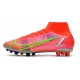 Nike Mercurial Superfly 8 Elite AG Nuovo Cremisi Vivace Argento Metallico