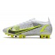 Nike Mercurial Vapor XIV Elite AG Pro Bianco Nero Metallic Argento Volt