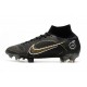 Nike Mercurial Superfly 8 Elite FG Nero Oro Metallico Argento