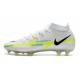 Scarpa Nike Phantom GT2 Elite DF FG Grigio Calcio Blu Marina Scuro