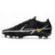 Nike Phantom GT 2 Elite FG Nero Metallic Grigio Scuro Oro Metallico