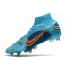 Nike Mercurial Superfly VIII Elite DF SG AC Blu Cloro Arancione Laser Marina