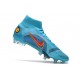 Nike Mercurial Superfly VIII Elite DF SG AC Blu Cloro Arancione Laser Marina