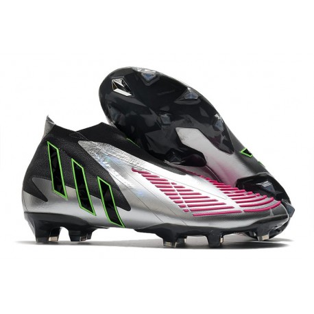 adidas Predator Edge+ FG Uomo Argento Nero Rosa