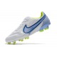 Nike Tiempo Legend 9 Elite FG Canguro Bianco Blu