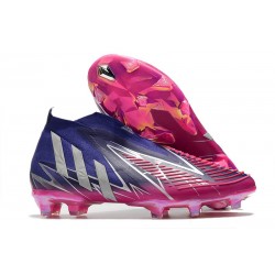 adidas Predator Edge+ FG Uomo Viola Argento Metallico Team Rosa Shock