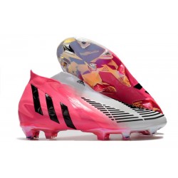 adidas Predator Edge+ FG Uomo Rosa Solare Nero Bianco