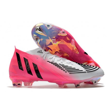 Scarpa adidas Predator Edge.1 FG Rosa Solare Nero Bianco