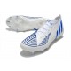 Scarpa adidas Predator Edge.1 FG Bianco Hi Res Blu