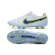 Nike Tiempo Legend 9 Elite FG Canguro Bianco Blu