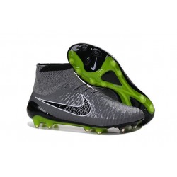 2015 SCARPE CALCIO NIKE Magista Obra FG Grigio Nero Verde