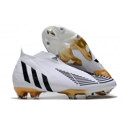 adidas Predator Edge+ FG Uomo Bianco Oro Nero