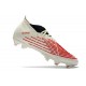 Scarpa adidas Predator Edge.1 FG Bianco Off Rosso Vivido Oro Metallico