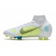 Nike Mercurial Superfly 8 Elite FG Bianco Blu Giallo