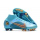 Nike Mercurial Superfly 8 Elite AG Nuovo Blu Cloro Arancione Laser Marina