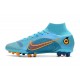 Nike Mercurial Superfly 8 Elite AG Nuovo Blu Cloro Arancione Laser Marina