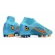 Nike Mercurial Superfly 8 Elite AG Nuovo Blu Cloro Arancione Laser Marina